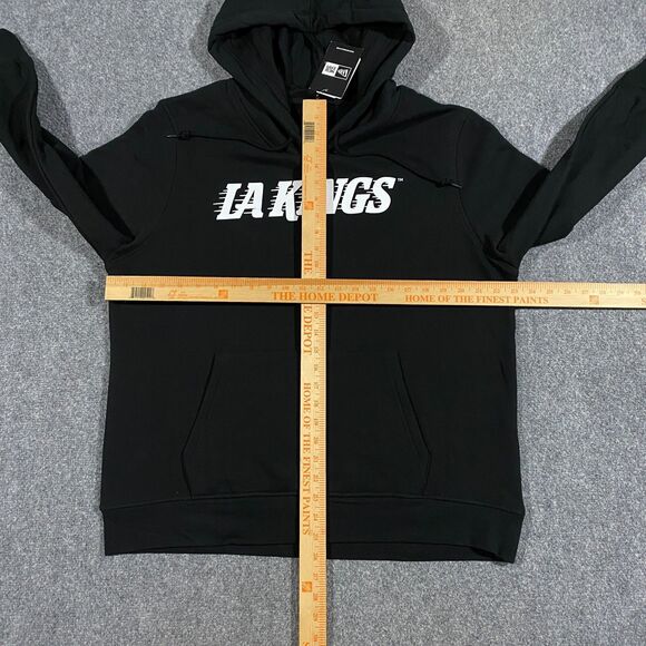Los Angeles LA Kings Wordmark Logo New Era Hoodie Womens 2XL Black NHL Hockey - Picture 11 of 16